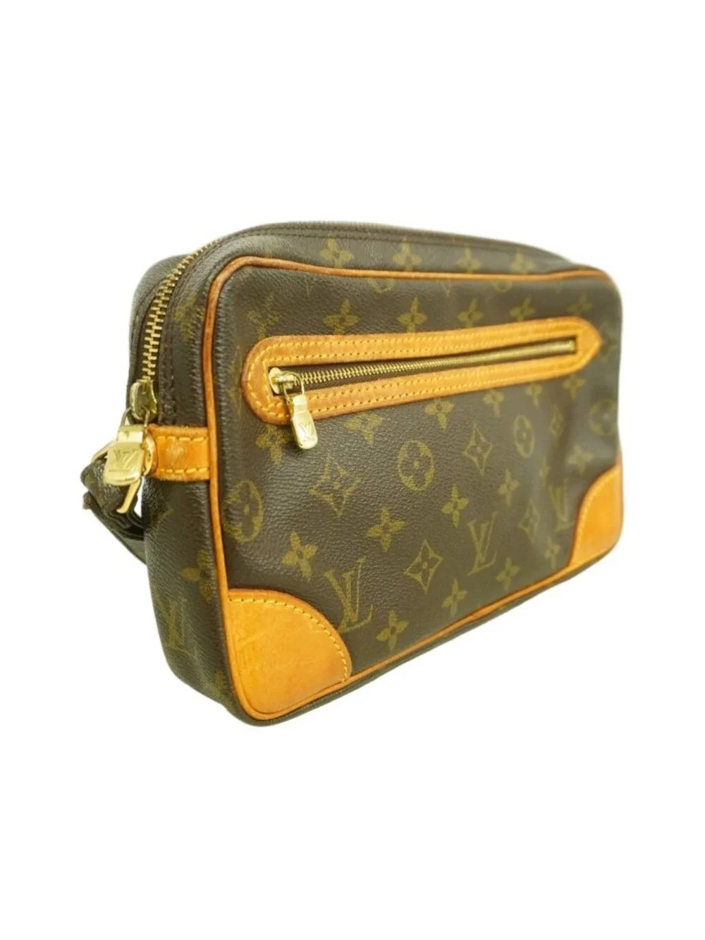 Louis Vuitton Clutch Monogram Marly Dragonne GM Brown